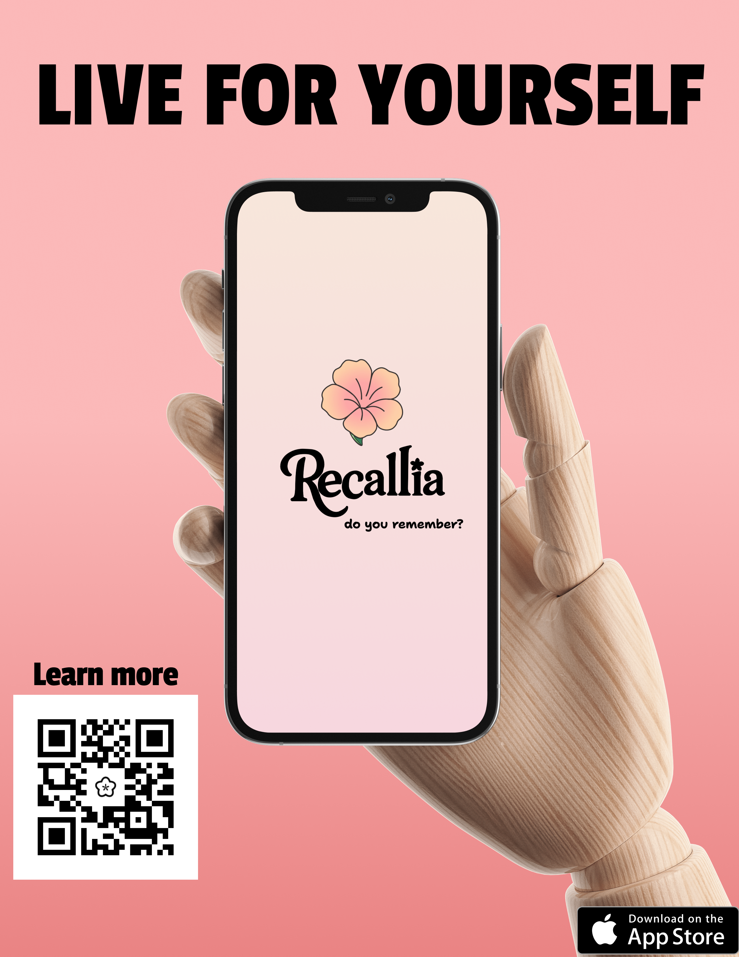 Recallia campus poster — Live for Yourself